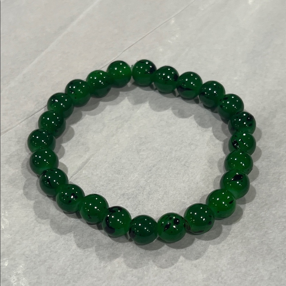Vibrant Green Beaded Bracelet